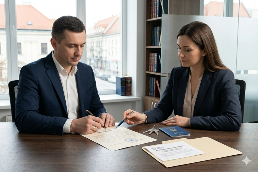 Оформлення довіреності у нотаріуса в Словаччині для реєстраційних дій в Україні